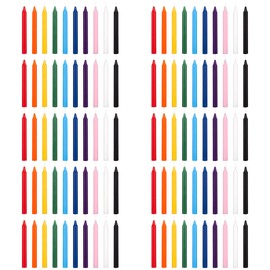 Mega Candles 100 pcs Unscented Assorted Colors Mini Taper Spell Candles, 5 Inch Tall x 1/2 Inch Diameter, Casting Chimes, Rituals, Vigil, Witchcraft, Wiccan, Meditation, Altar, Magic, Metaphysical