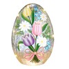 Collections Etc LED Lighted Tulip Crackled Glass Egg Decoration