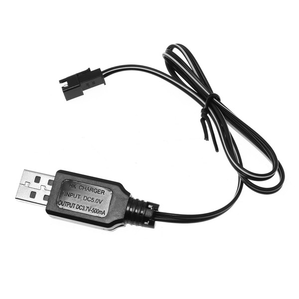 SM-2P Cable cargador de alimentación USB RLECS 3.7 V 5000 mA salida NiCd NiMH batería cable de carga USB con enchufe SM 2P para excavadora RC coches RC