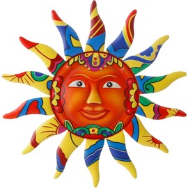 AOKWAWALIY 1pc Sun Wall Hanging Patio Plaque Metal Wall Art Sun Face Sculptures Metal Sun Face Wall Decor Sun Plaques Outdoors Metal Art Wall Hanging Wall Flower Iron: Vintage 3d