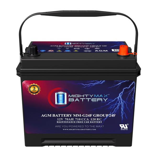Mighty Max Battery MM-G24F Group Size 24F 12V, 70Ah, 120RC,