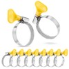 Poppstar 10x Hose Clamps with Wing Nut Stainless Steel Clamping