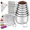 Stainless Steel Measuring Cups & Spoons Set of 20 -