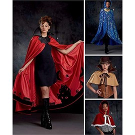 Simplicity Sewing Pattern R10292 / S9008 - Misses' Cape with Tie Costumes, Size: A (10-12-14-16-18-20)