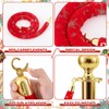 Vincreem Christmas Red Velvet Stanchion Rope 5 Ft Crowd Control