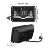 Truck Front Square LED Headlight with High Low Beam DRL
