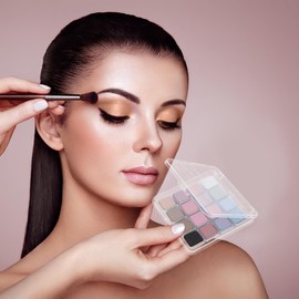 Healvian Lidschatten-Palette mit 16 Farben, matt und schimmernd, bunte Augen, Lidschatten für Mädchen, natürliches Make-up, Glitter, Matte, Schimmer, Augenpuder