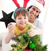 DERAYEE Shiny Black Star Christmas Tree Plastic Star Christmas Tree