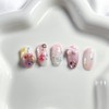 [Premium handmade embossed nails] Magical Girl 5 - Almond Egg