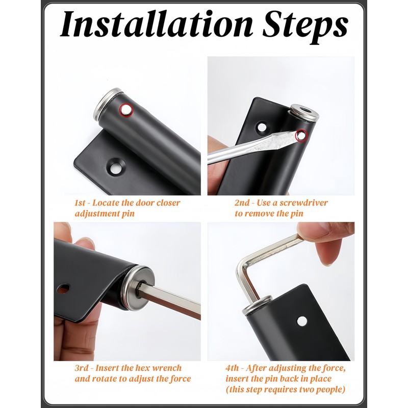 Automatic Door Closer for Lightweight Doors <100 lbs | 150°