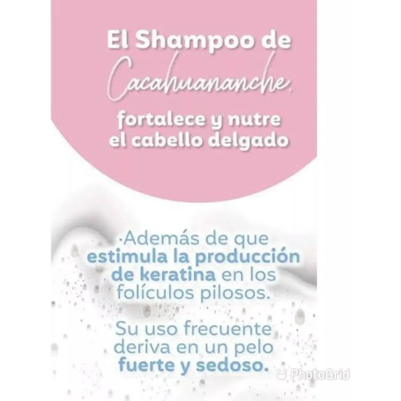 Shampoo Cacahuananche 950ml Nutritivo Fortificante Reparador
