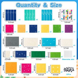 HubirdSall Ocean Animal Felt Craft Kit - Make Your Own Under The Sea Bookmarks and Party Favors for Kids