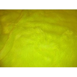 LUVFABRICS Shaggy DIY Project Costumes Upholstery Faux Fake Fur Fabric by The Yard (NEON Yellow)