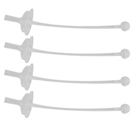 4 Straws for Baby Bottle Accessories Wide Mouth Bottle Sippy with Gravity Ball Professional Transparent Silica Gel Baby Feeding Plies (Wide Mouth Universal)