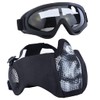 AOUTACC Airsoft Protective Gear Set, Half Face Mesh Mask with