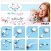 RUBY Pack of 10 Wooden Dummy Clips, Baby Dummy Chains,