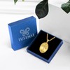 Eusense gold locket necklace that Hold 2 Pictures inside Womens