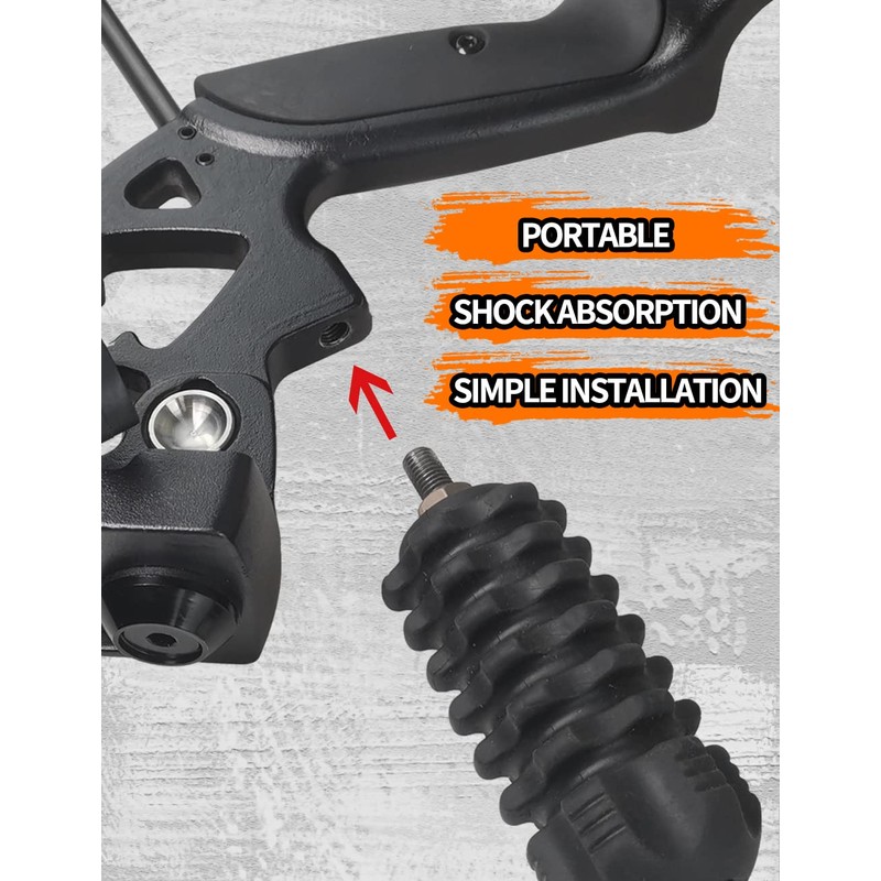 THREE ARCHERS Bow stabilizer Archery Bow Riser Extension Dampener Silencers