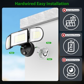 iMaihom 130W Led Flood Light Outdoor,Dusk to Dawn Outdoor Lighting, 13000LM Outdoor Lights, 3 Adjustable Heads Security Lights with Photocell, IP65 Waterproof 6500K Outside Flood Light for Yard Garage