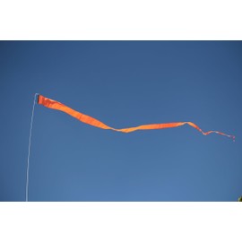 EEZ RV Products 25' Long (Orange) Wind Streamer, Great for RVing, Boondocking, Back Yard Wind Sock (1 Piece)