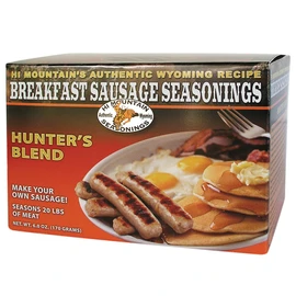 Hi Mountain Breakfast Sausage Seasoning Mix | Make Homemade Sausage with Pork, Venison, Deer, Elk & Wild Game | Makes up to 20 lbs
