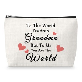 Sfodiary Mothers Day Gift for Grandma Makeup Bag Christmas Birthday Gifts for Grandma Grandmother Presents from Granddaughter Grandson Grandmother Thanksgiving Presents Valentines Nana Cosmetic Bag
