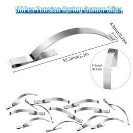 50Pcs Corner Mount Flat Window Spring Window Screen Tension Spring Corner Clips Stainless Steel Window Screen Clips to Prevent Screen Windows Shaking