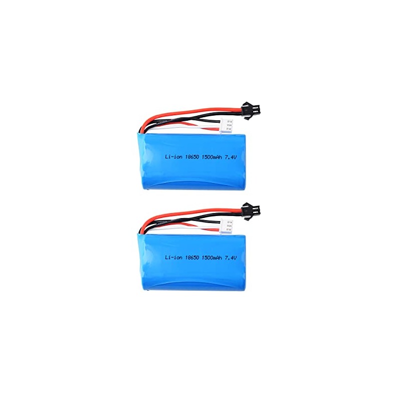 2 pcs 7.4V 1500Mah 15C SM2P Plug li-on Battery for