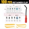 100pcs Bumper Clips FENDER TRIM Car Push Pin Rivet Fastener