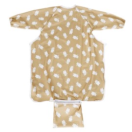 Coverall Baby Bibs for Eating，Long Sleeve Bibs for Babies,Adjustable Toddler Bibs Attaches to Highchair and Table,Waterproof Smock Bib(White Bears)