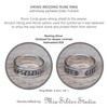Viking Rune Band Ring Sterling Silver 925 Elder Futhark Nordic