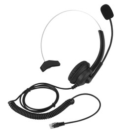 Noise Cancelling Call Center Headset Comfortable Wearing Telephone Headset - Crystal Plug