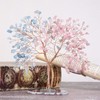 Amogeeli Handmade Copper Wire Crystal Tree with Agate Base, Fengshui