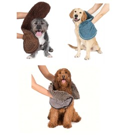 PUREPET Extra Large Dog and Cat Grooming Drying Towel Micro Fiber Shammy Chamois Type (Full Set - All 3 Colors)