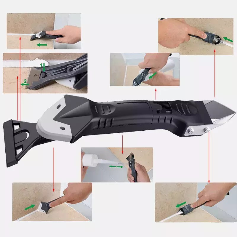 3 in 1 Silicone Sealant Remover Tool Kit Set Scraper