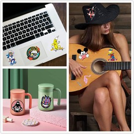 Ausikou Skateboard Stickers, Stickers for Guitar, Laptop, Water Bottles, Skateboard, Snowboard, Luggage, Car, Motorcycle, Bike, Graffiti Stickers (Pack of 100)