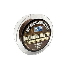 Asso Carp Mainline Master Fluorocarbon Coated: Dark Brown: 12lb