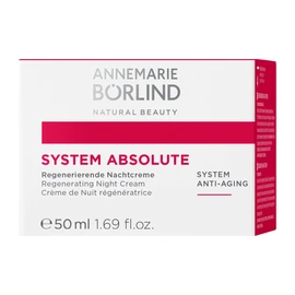 ANNEMARIE BÖRLIND System Absolute System Anti-Ageing Regenerating Night Cream (50 ml) - Activates Collagen and Elastin Production - Nourishing, Firming, Regenerating - Vegetarian