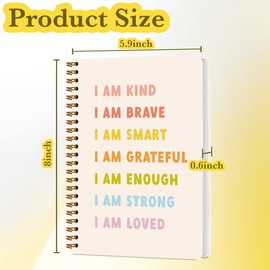 JHFDTY I Am Brave Loved Inspirational Journal Notebooks Affirmation Self Care Love Journal for Women Motivational Gifts for Women Girls Friends Hardcover 160 Pages Spiral Notebooks