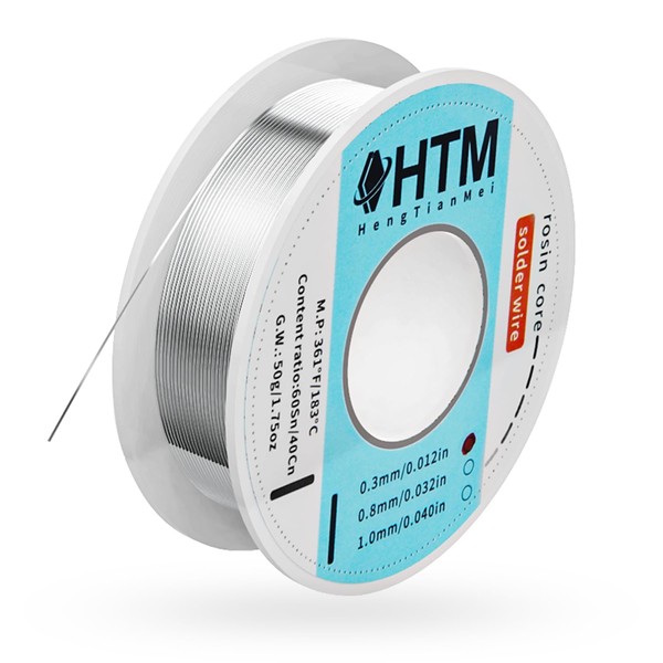 63/37 Rosin Core Tin Lead Solder Wire For Electrical Soldering(0.3mm/50g)