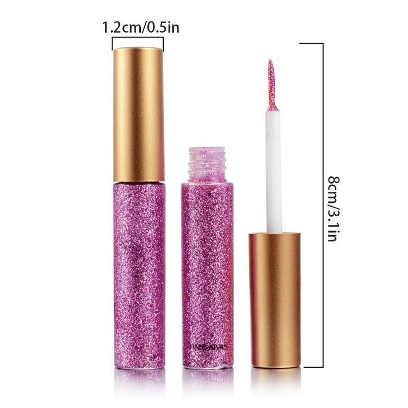 10 Pcs Glitter Liquid Eyeliner Metallic Glitter Eyeshadow Waterproof Long