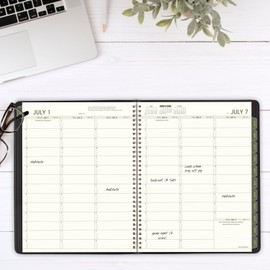 AT-A-GLANCE Planner 2024-2025 Academic, Weekly & Monthly, Quarter-Hourly Appointment Book, 8-1/4" x 11", Large, Monthly Tabs, Flexible Cover, Recycled, Black (70957G05)