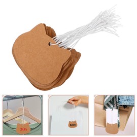 VILLFUL Elastic Rope Attachments Kraft Paper Tags String Pcs Pricing Tags for Easy Management