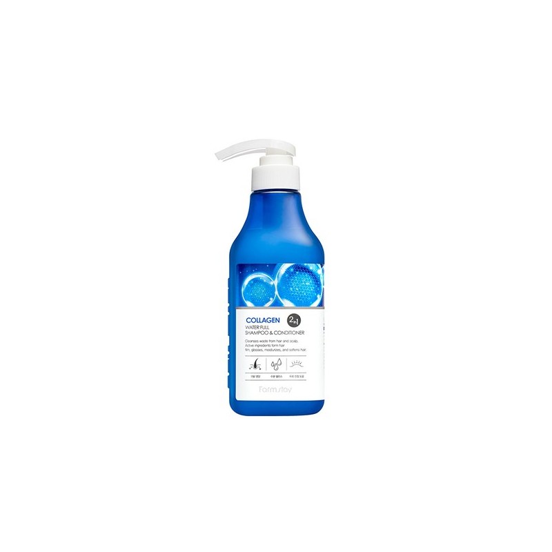 Farmstay Collagen Water Full Shampoo & Conditioner 530ml / 팜스테이