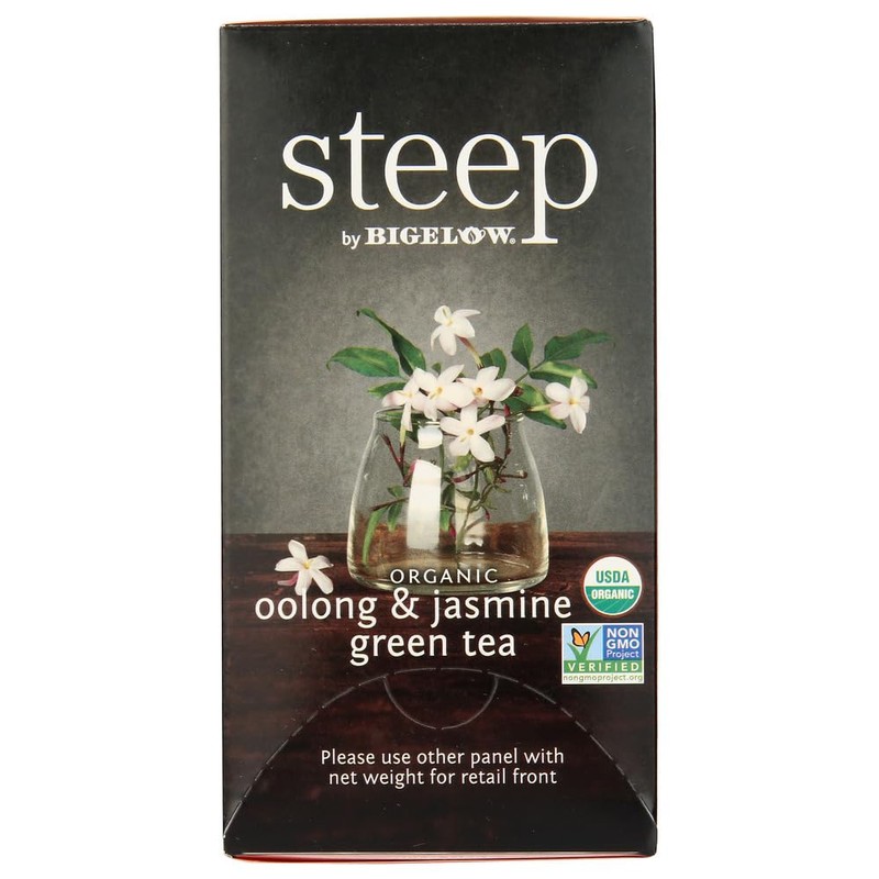 steep Organic Oolong with Jasmine Green 20 Count Box, Certified