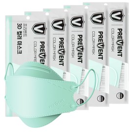【prevent】KF94 Mask Mint [Set of 10 x 5 Packs, 50 Pieces] Made in Korea [Genuine Product] 3D Mask, Non-woven Mask, Skin-Friendly, Easy to Breathe, Makeup Won't Stick, 4-Layer Structure, Splash