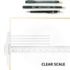 Kyuionty Junior T-Square Plastic Transparent T-Ruler 30cm/ 12 Inch for