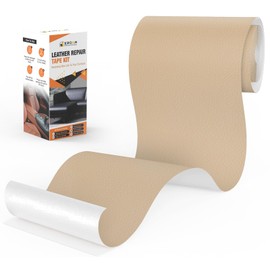 Xroam Leather Repair Tape, 4.7x63 inch Leather Patches for Furniture, Self Adhesive Leather Repair Patch for Sofas, Kitchen Cabinets, Car Seats, Office Chairs, Vinyl Repair Tape Beige