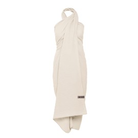KNIT FACTORY - Liv Pareo/XL Scarf - Beach Towel, XXL Scarf and Pareo in One - Multifunctional Muslin Scarf - Summer Towel Dress - Women's Pareo Made of 100% Organic Cotton, beige