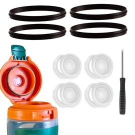 TTPSRY 9 Stück Dosierventile kompatibel Gatorade GX Serie Wasserflasche Ersatzventile Dichtungsringe mit Schraubendreher Wasserflaschen Zubehör
